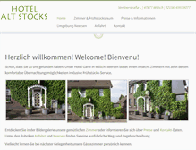 Tablet Screenshot of hotelaltstocks.de